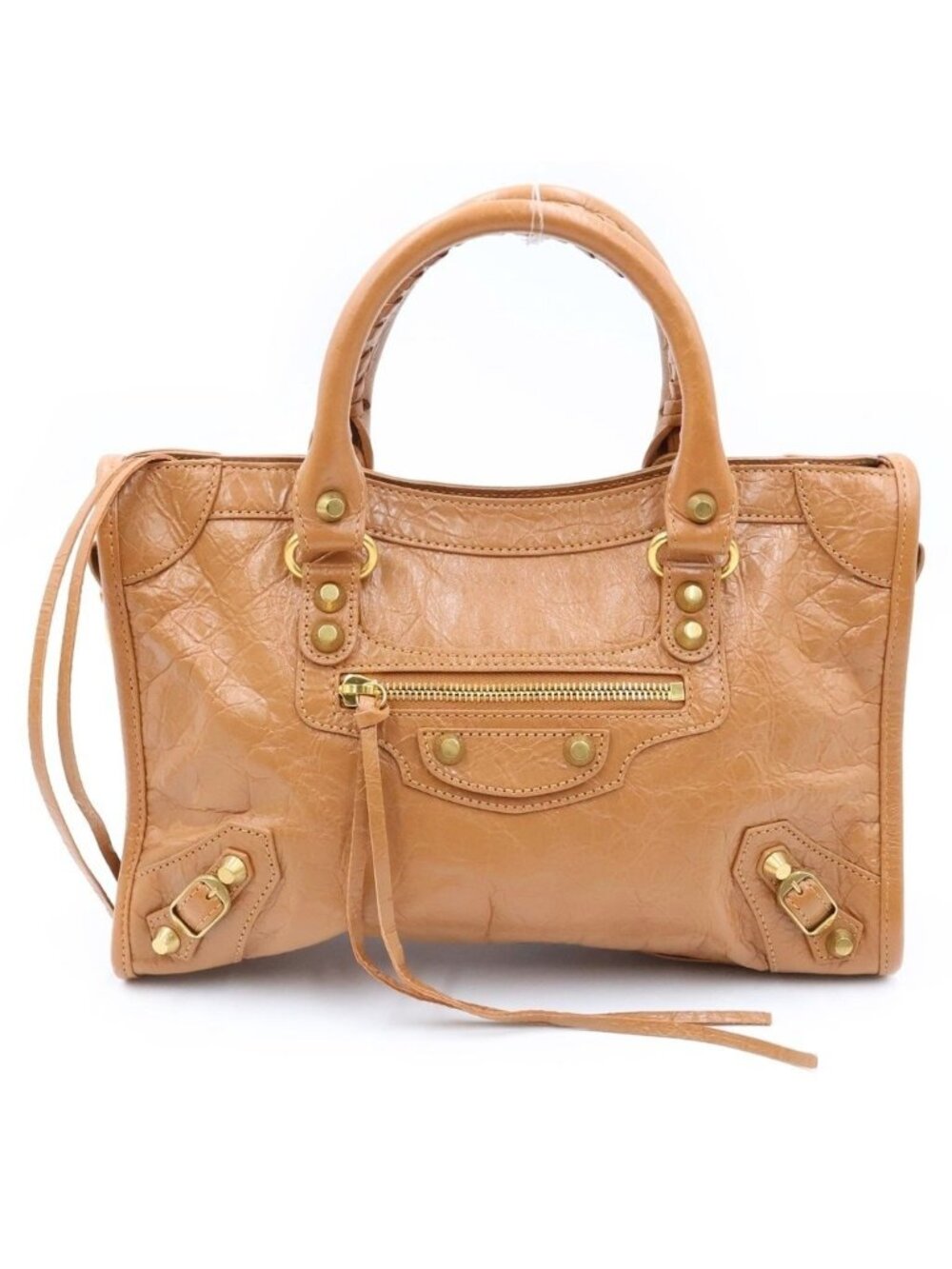 Balenciaga Le City Small 2-Way Shoulder Bag Leather Brown